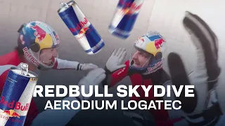 Red Bull Skydive team flying at AERODIUM Logatec in Slovenia