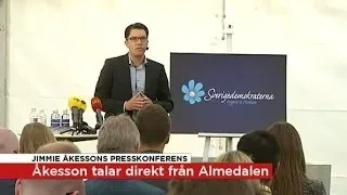 Se presskonferensen med Jimmie Åkesson - Nyheterna (TV4)