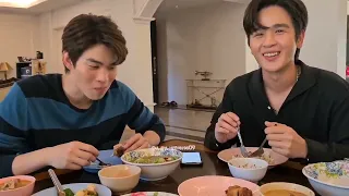 [ BTS #ร้ายนักนะ ] 🐈‍⬛🦭 #YoonTon and  #GunPeat having a lunch break (teased each other) 🤭😂😏