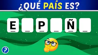 Adivina el País con Pocas Letras ¿Cuántos Podrás Identificar? - Países del Mundo | Quiz de Países 🌍