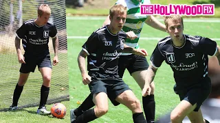 Justin Bieber Shows Off His Soccer Skills During A Game With The Churchome Football Club Vs. Dafabet