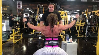 Incredible Jennifer Worth @worthitfitness - giant set for BACK. Fit Nation Gym - July 4th, 2019