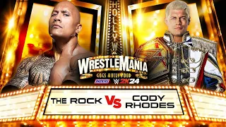 WWE 2K24 - The Rock vs Cody Rhodes - Full Match at WrestleMania 39 | Gameplay (UHD) [4K60FPS]