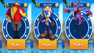 Sonic Dash Racing Game: Pirate Sonic New Chracter Unlocked Update - All Chracters Boss Eggman Zazz