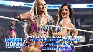 Raquel Rodriguez & Liv Morgan entrance as Women's Tag Team Champions: WWE SmackDown, April 21, 2023