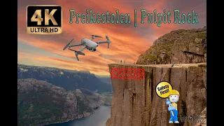 【4K】Drone video | Preikestolen | Pulpit Rock | Hiking guide | Step by step | Rainy day |