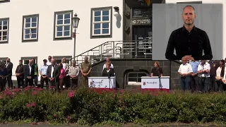 Bundeskanzlerin Merkel und Ministerpräsidentin Dreyer im Hochwassergebiet