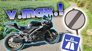 Ich teste den Topspeed der Yamaha YZF-R125!