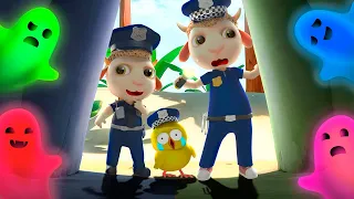 Nursery Rhymes & Kids Songs👮‍♂️👻🙈 Scary Cave on the Beach👻🙈 Monkeys and Monsters Vs the Police