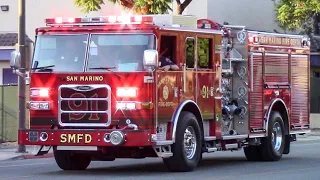 Glendale Fire Dept. Truck 21, BLS 22 & San Marino Fire Dept. Engine 91