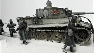 Tiger 1 sd.kfz.181 Winter Diorama scale 1:35 Best of Laser Creation-World, Panzerkampfwagen VI