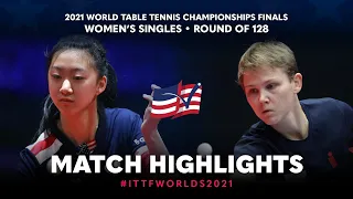 Wang Amy vs Nina Mittelham | 2021 World Table Tennis Championships Finals | WS | R128