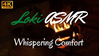 Loki ASMR Comfort | Poetry Reading | Positive Affirmations | Fall Asleep by the Fire