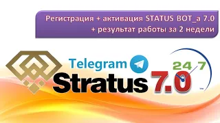 Регистрация активация BOT а и результат работы за 2 недели