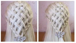 Belle coiffure facile à faire cheveux long/mi long 🌟 Tresse simple et rapide