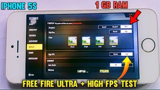 Iphone 5s free fire ultra graphics + high fps test in 2022 🔥 | 1 gb ram iphone handcam gameplay