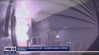 Suspects vandalize Rep. Andrew Barkis' office in Olympia | FOX 13 Seattle