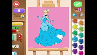 Cinderella Drawing, Painting, and Coloring for Kids & Toddlers | Drawing Basics 👗👠🏰 #disney #fun