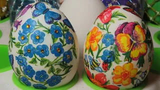 Мастер класс: Пасхальные яйца (декупаж). Decoupage. Easter eggs.