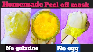 Homemade peel off mask | Peel off face mask | Diy peel off face mask without gelatin and egg