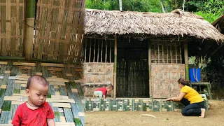 Single mother, 18 years old; Simple and beautiful clean bamboo floor design - Farm construction