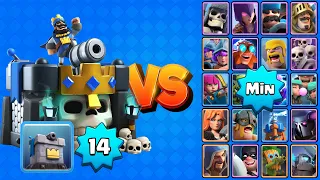 TORRE NV 14 vs TODAS LAS CARTAS AL MÍNIMO | Clash Royale