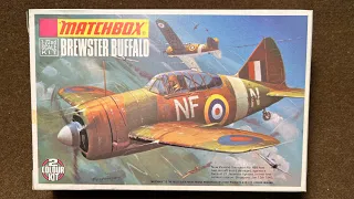 Matchbox 1974 Brewster Buffalo Dutch / Commonwealth Fighter Plane Vintage Model Kit Unboxing Review