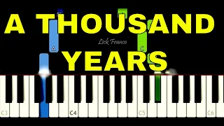 A Thousand Years  EASY Piano Tutorial