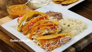 CRISPY SHREDDED BEEF TACOS | Tacos Dorados De Carne Deshebrada de Res ❤