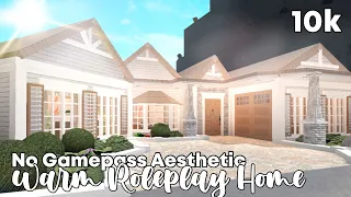 Roblox | Bloxburg: 10k No Gamepass Aesthetic Warm Roleplay Mansion (FULL BUILD)