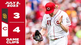 Game Clips 7-2-23 Reds beat Padres 4-3