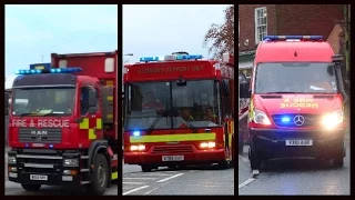 Specialist fire trucks responding with siren and lights (Mega Compilation)