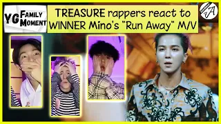 🆈🅶🅵🅼 TREASURE reacts to MINO's 'Run Away' rap || Hyunsuk Haruto Yoshi shocked by WINNER hyung YG FAM