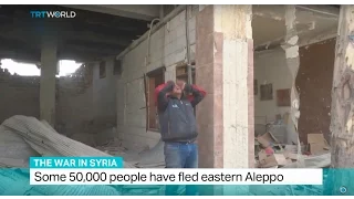 The War In Syria: Some 50.000 people have fled eastern Aleppo