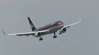 Trump 757 landing at Regan National