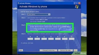 Windows XP Activation with phone method