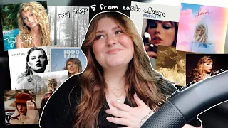 MY TOP 5 SONGS FROM EVERY TAYLOR SWIFT ALBUM!