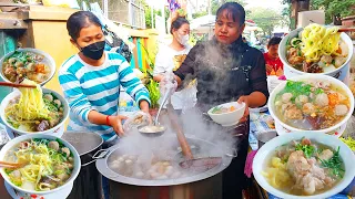 Cambodia Popular Noodles! Beef Noodle Soup, Rice Noodle, Sandwich - Best Street Food Videos