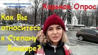 Харьков Как вы относитесь к Степану Бандере? Соц опрос Иван Проценко