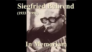 Siegfried Behrend in Memoriam