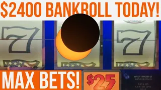 All $25 & $100 Slots Played Today At MAX BET! Episode 5 $2400 in 2024, $25, $50, $75 & $100 Spins!