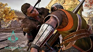 Assassin's Creed Valhalla - Hidden Blade Stealth & Brutal kill Takedowns Free Roam Gameplay