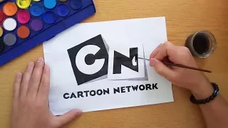 Cartoon Network logo from 2004 - timelapse painting