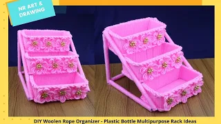 DIY Woolen Rope Organizer - Plastic Bottle Multipurpose Rack Ideas - Best Out Waste