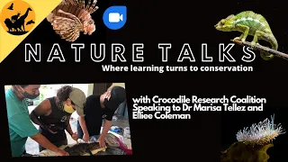 Nature talks with Crocodile Research Coalition, speaking with Dr Marisa Tellez & Elliee Coleman