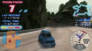 Ridge Racer 2 PSP classic (PS5 version) duel race 3 laps race/replay