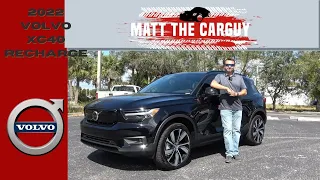 2022 Volvo XC40 Recharge is a fun compact EV SUV. First look, walk around and POV test drive.