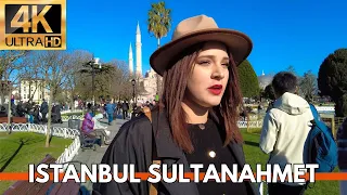 ISTANBUL CITY CENTER SULTANAHMET IN OLD CITY TOURIST LOVERS DISTRICT WALKING TOUR 2024