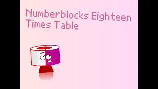 Numberblocks Eighteen Times Table