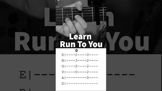 Learn Run to You (Chorus) #shorts #guitarlesson #bryanadams #runtoyou #guitartutorial #guitar #tab